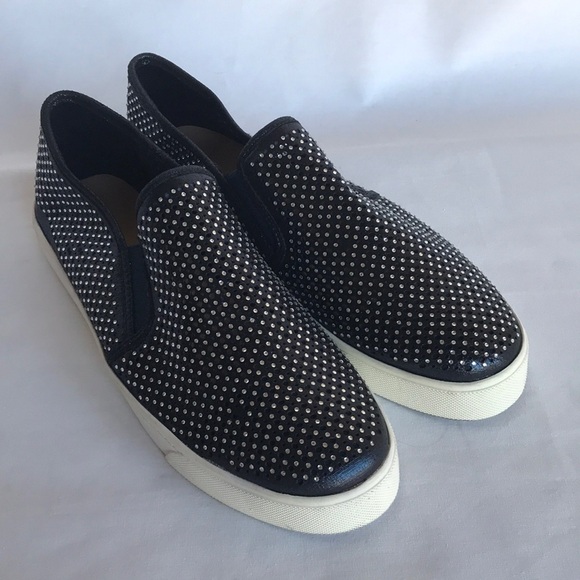 Soda navy slip-on sneakers with silver bling, 10 - Picture 1 of 5